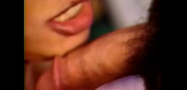  Honey skin bitch with small tits sucks cock before banging